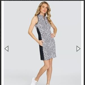 Tail Black and White Geo Patterned Mini Dress Tennis Golf Athletic
